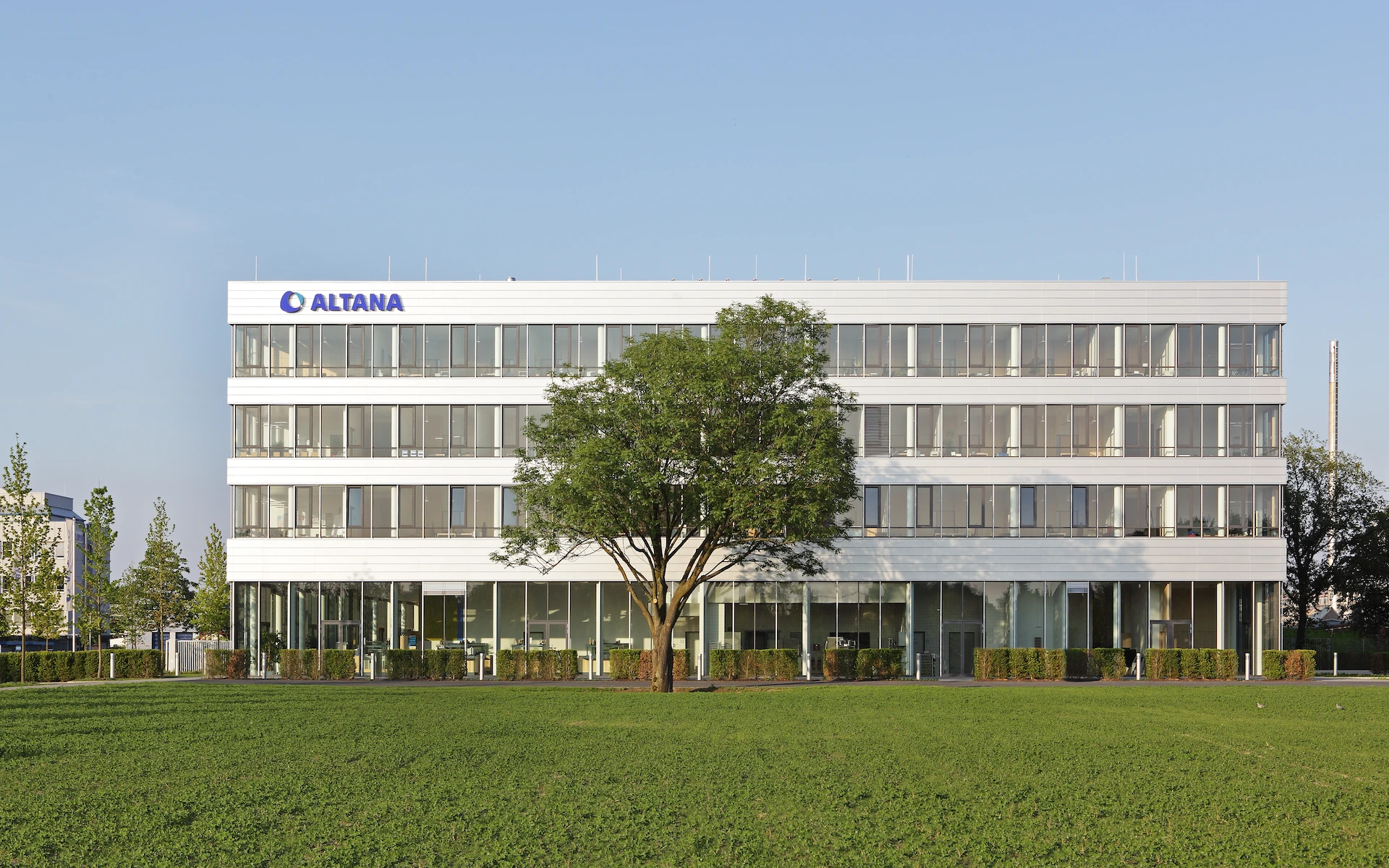 Neubau Altana Headquarter in Wesel Ansicht von Norden.